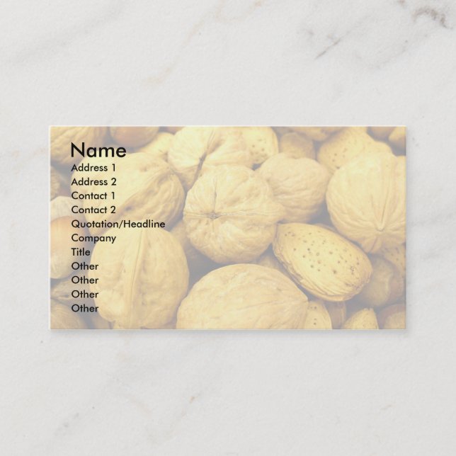 Cartes de visite Nuts 001 (Devant)