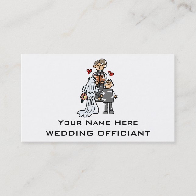 Cartes de visite officiels mariages (Devant)