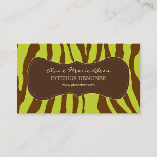 Cartes de visite olives de chocolat de zèbre