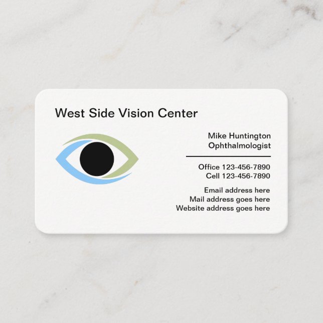 Cartes de visite optométristes (Devant)