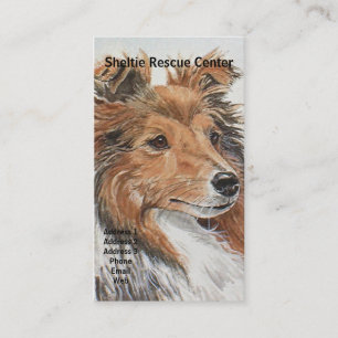 Cartes de visite orientés de chien de berger de