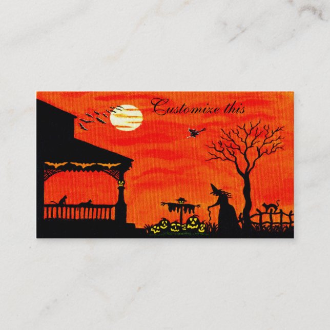 Cartes de visite orientés de Halloween (Devant)