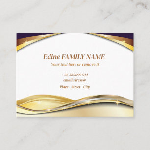 Cartes de visite ors noir luxe