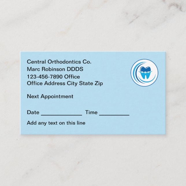 Cartes de visite Orthodontistes En Gros (Devant)
