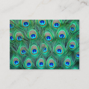 Cartes de visite Paon Bleu sarcelle