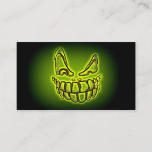 Cartes de visite paranormaux de goule verte