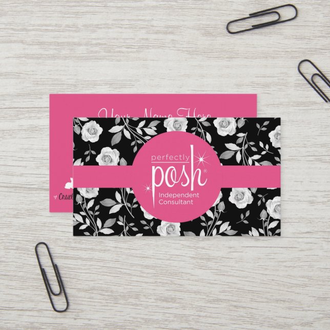 Cartes de visite parfaitement snob (Devant/Arrière en situation)