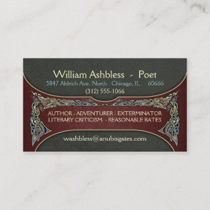 Cartes de visite passionnants celtiques de bêtes