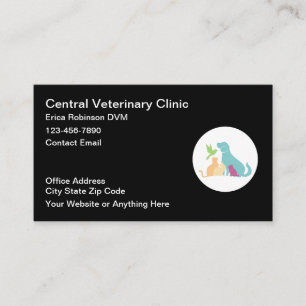 Cartes de visite pastel pour vétérinaire