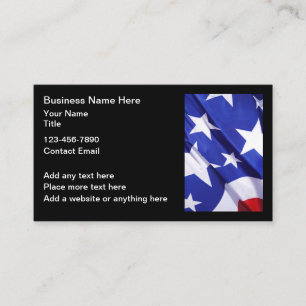 Cartes de visite patriotiques américains
