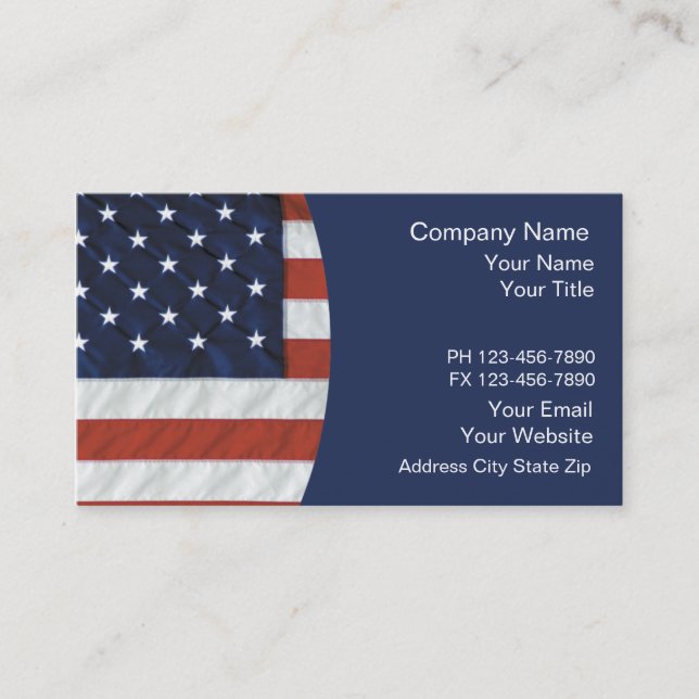 Cartes de visite patriotiques fixes (Devant)