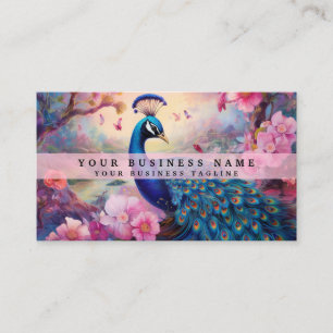 Cartes de visite Peacock colorés