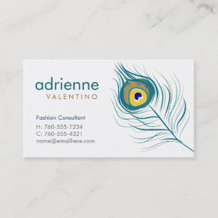 Cartes de visite Peacock Feather