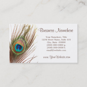 Cartes de visite Peacock Feather