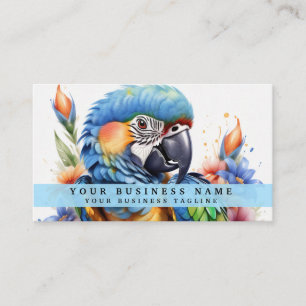 Cartes de visite perroquet coloré