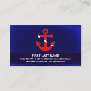 Cartes de visite personnalisables d'ancre de