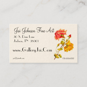 Cartes de visite personnalisables de roses