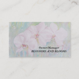 CARTES DE VISITE PERSONNALISABLES D'ORCHIDÉES
