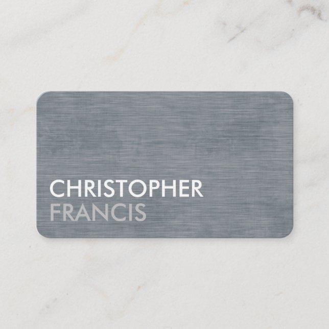 cartes de visite personnalisables en argent brossé (Devant)