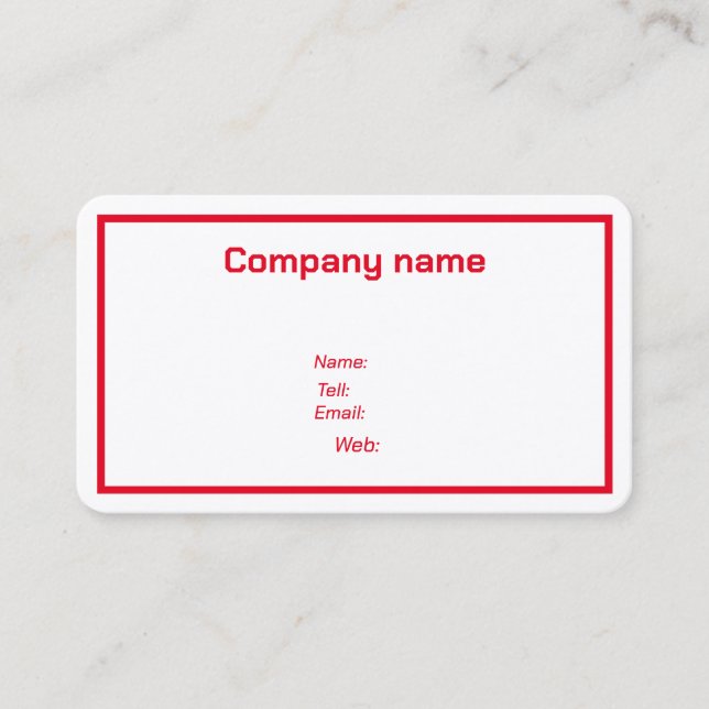 Cartes de Visite Personnalisées (Devant)