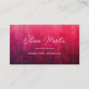 Cartes de visite personnalisées aquarelle rose mod