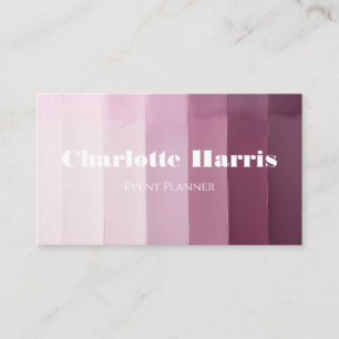 Cartes de visite personnalisées aquarelle rose mod