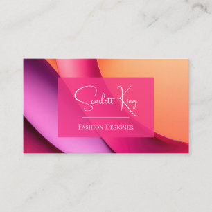 Cartes de visite personnalisées aquarelle rose mod
