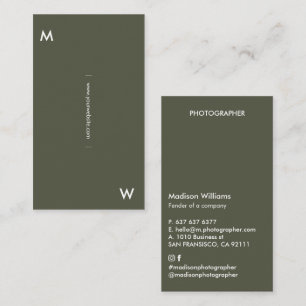 Cartes de visite personnalisées minimalistes éléga