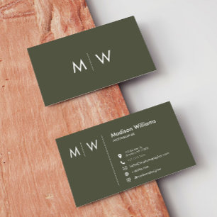 Cartes de visite personnalisées minimalistes éléga