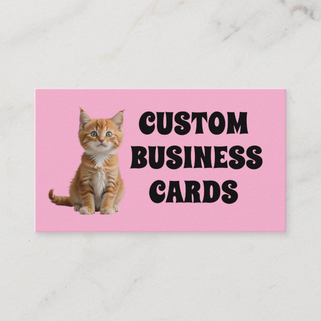 CARTES DE VISITE PERSONNALISÉES POUR CHATS (Devant)