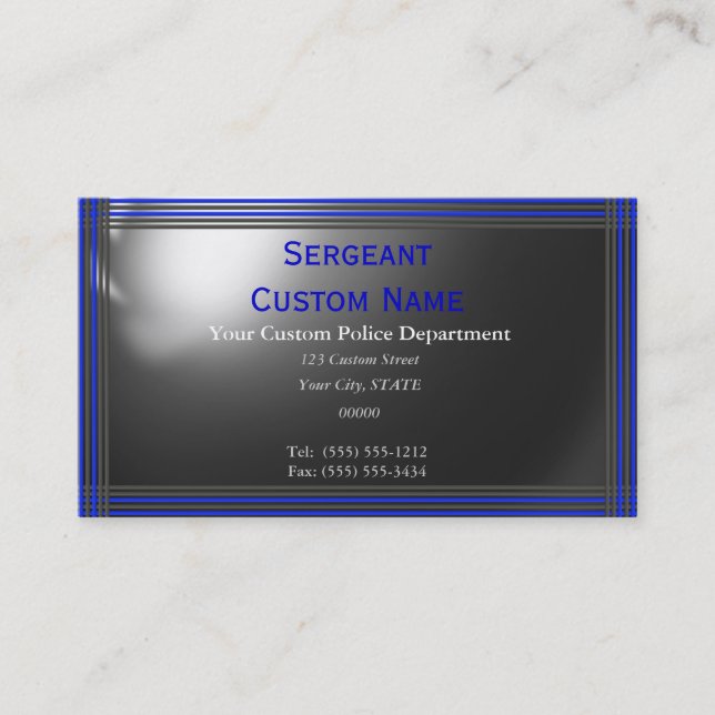Cartes de visite personnalisés de la ligne bleue m (Devant)