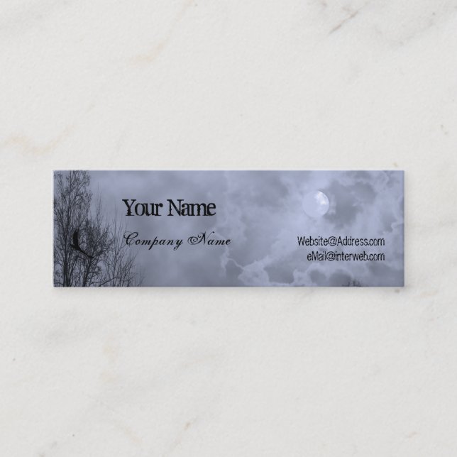 Cartes de visite personnalisés du ciel bleu hanté (Devant)