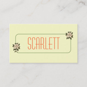 Cartes de visite personnalisés par fleur de