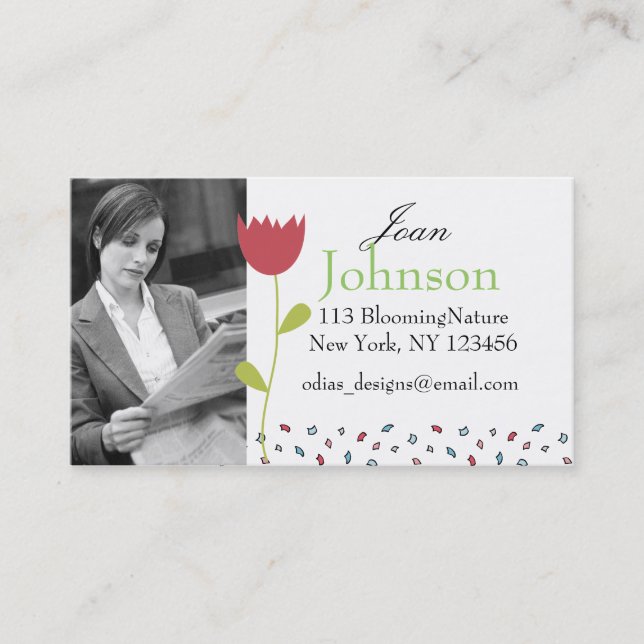 cartes de visite personnels de photo (Devant)