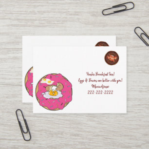 Cartes de visite, Petit-Déjeuner OEufs Bacon Carte