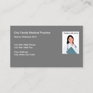 Cartes de visite photo Médicales du cabinet de méd