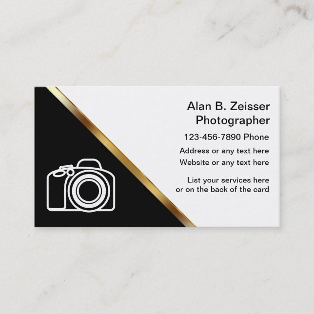 Cartes de visite photographes classiques (Devant)