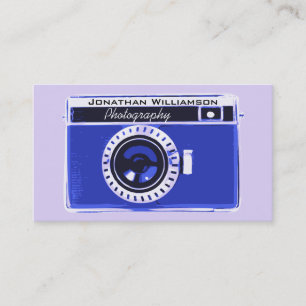 Cartes de visite photographiques Retro Blue