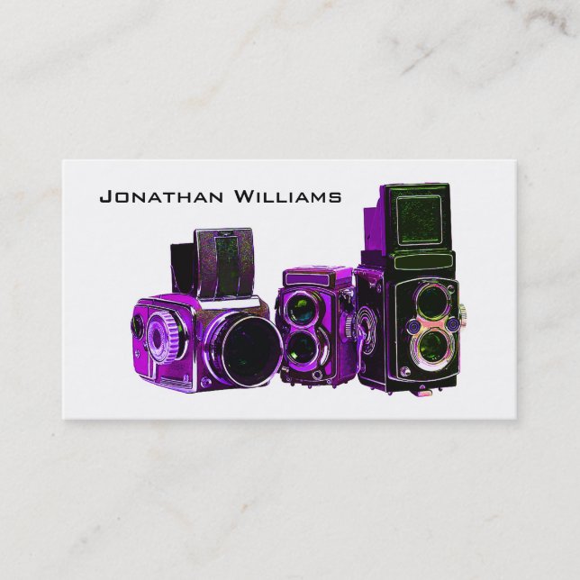 Cartes de visite photographiques violets (Devant)