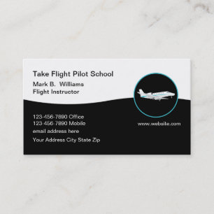 Cartes de visite pilotes de l'école de pilotage mo