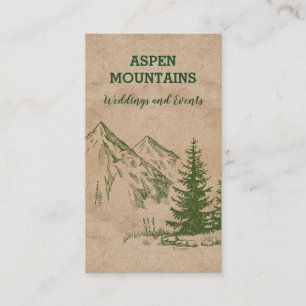 Cartes de visite pittoresques de la chaîne de mont