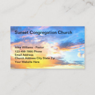 Cartes de visite Pittoresques de l'église Sunset