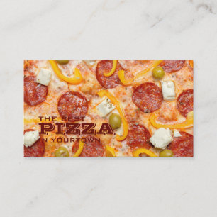 cartes de visite PIZZA de texte personnalisé