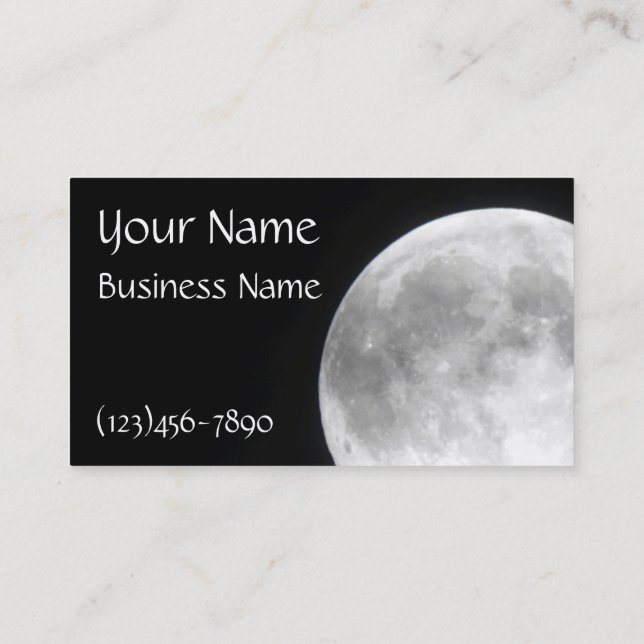 Cartes de visite Pleine lune (Dos)