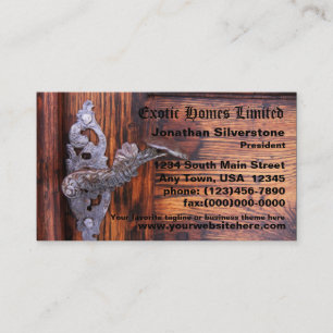 Cartes de visite Porte Rustique