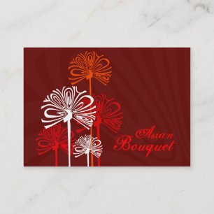 Cartes de visite potelés de bouquet asiatique