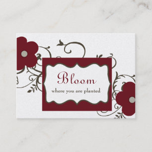 Cartes de visite potelés de fleur