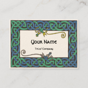 Cartes de visite potelés de serpent celtique