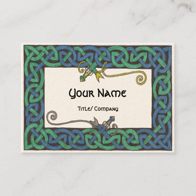 Cartes de visite potelés de serpent celtique (Devant)