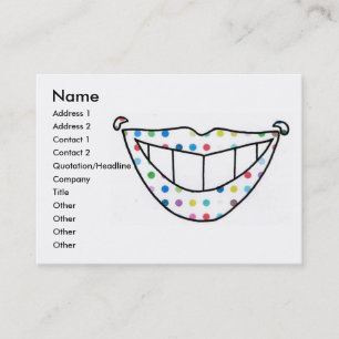 Cartes de visite potelés de sourire